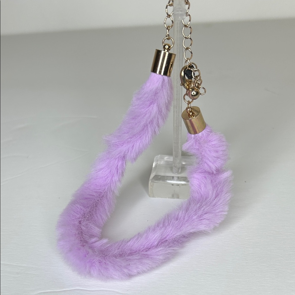 Purple Faux Fur choker